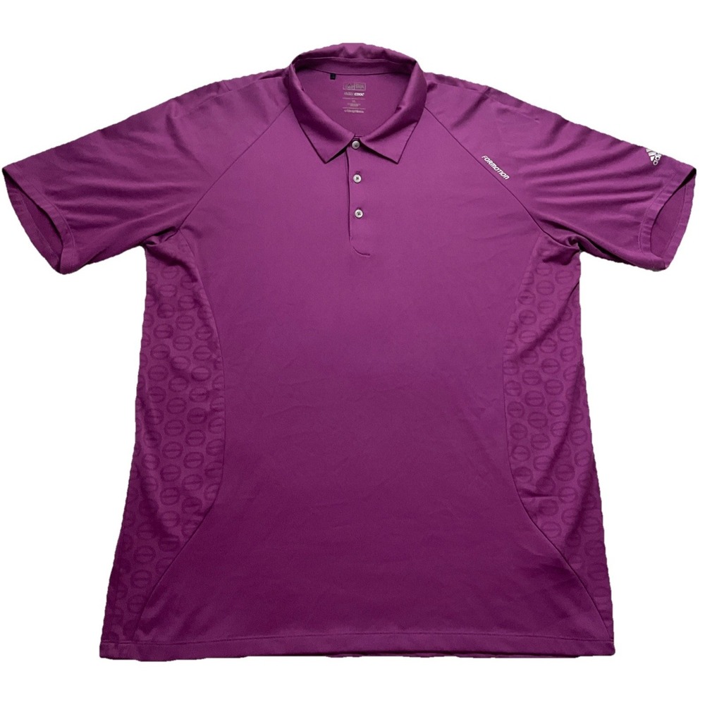 Adidas Clima Cool Men's Purple Outdoor Short Sleeve Polo Shirt Size XL